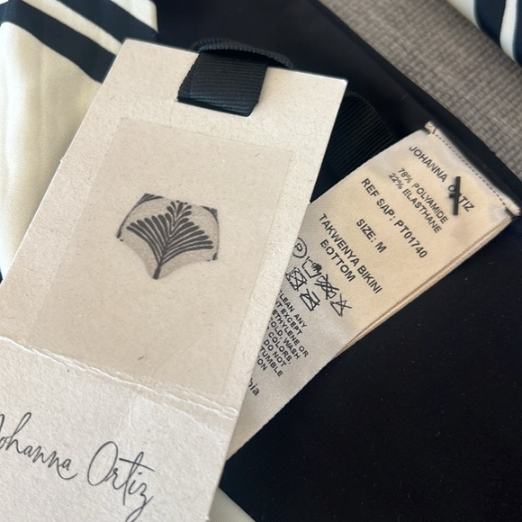 Johanna Ortiz Black and Cream Swimwear - Picture 2 of 6